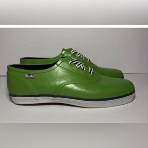 Keds Rubberized Green Lace Up Women’s Sneakers Size 9m